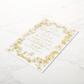 Invitation En Aluminium Tout Blue Toile Boy Baptême Élégant Digital (Rotation)