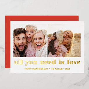Invitation En Aluminium TOUT CE DONT VOUS AVEZ BESOIN C'EST L'AMOUR 2 Phot