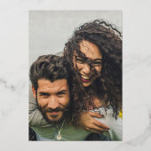 Invitation En Aluminium Tout-en-1 OR FOIL Terracotta Photo QR Code Moderne (Verso)