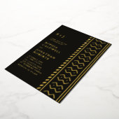 Invitation En Aluminium Tout en un Monogramme Mariage or en tissu boueux m (Rotation)