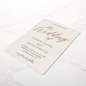 Invitation En Aluminium Tout en un Rose classique d'huile à la main Lettré (Rotation)