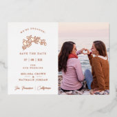 Invitation En Aluminium Toutes les branches Mariages LGBT Rose Gold Effect (Recto)