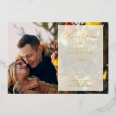 Invitation En Aluminium Transparency Overlay Photo Whimsical Merry Xmas (Recto)
