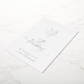 Invitation En Aluminium Trendy Wildflowers Bouquet Wedding Silver Metallic (Rotation)