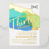 Invitation En Aluminium Trente ans d'affaires or art (Recto)