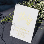 Invitation En Aluminium Trente | Chic Foil Script 30e fête d'anniversaire<br><div class="desc">Célébrez votre journée spéciale avec cette élégante invitation à la fête du 30e anniversaire. Ce design est composé d'un script chic qui affiche "Thirty" avec une mise en page propre. Vous pouvez choisir la véritable couleur de tampon (or, argent, or Rose). D'autres conceptions et fournitures de fête sont disponibles à...</div>