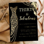 Invitation En Aluminium Trente et fabuleuse élégante robe d'or 30e anniver<br><div class="desc">Boho Blue Fête des mariées : Dusty Blue & Ivory Floral Invitation Voir d'autres invitations dans notre Niche and Nest Store</div>