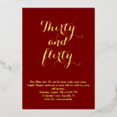 Invitation En Aluminium Trente et trente Flirty 30e Anniversaire Invitatio (Recto)