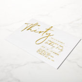 Invitation En Aluminium Trente | Soirée d'or moderne 30e anniversaire (Rotation)