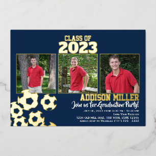 Invitation En Aluminium Tri photo avec choix de couleur