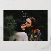 Invitation En Aluminium Triangle géométrique Nouvelle vague Photo Enregist (Recto)