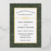 Invitation En Aluminium Tribal Africain Vert Chasseur Tout en un (Recto)
