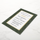 Invitation En Aluminium Tribal Africain Vert Chasseur Tout en un (Rotation)