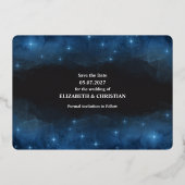 Invitation En Aluminium Trois Photos Galaxy Overlay Couple Enregistrer La  (Verso)