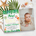 Invitation En Aluminium Tropical Summer Beach Luau Boys 1er Anniversaire R<br><div class="desc">Célébrez dans le style avec ces vraies invitations amusantes et très branchées en papier d'aluminium pressé 1er anniversaire invitations. Ce design est facile à personnaliser avec votre libellé d'événement spécial et vos invités seront ravis quand ils reçoivent ces invitations fabuleux.</div>