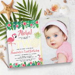 Invitation En Aluminium Tropical Summer Beach Luau Girl 2e anniversaire Ph<br><div class="desc">Célébrez dans le style avec ces vraies invitations amusantes et très branchées en papier d'aluminium pressé 2ème anniversaire invitations. Ce design est facile à personnaliser avec votre propre photo spéciale et votre libellé et vos invités seront ravis quand ils reçoivent ces invitations fabuleux. Des éléments de partie correspondants sont disponibles...</div>