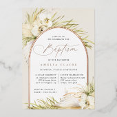 Invitation En Aluminium Tropiques vintages | Baptême (Recto)