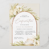 Invitation En Aluminium Tropiques vintages | Confirmation (Recto)