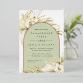 Invitation En Aluminium Tropiques vintages | Partie d'engagement (Debout devant)