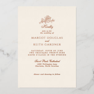 Invitation En Aluminium Tulipe Cascade feuille