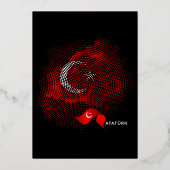 Invitation En Aluminium Turkey flag (Recto)