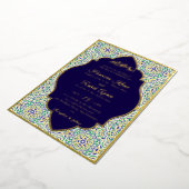 Invitation En Aluminium Turkish Geometric Motif Pattern Islamic Wedding (Rotation)