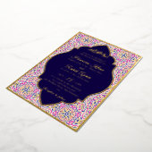 Invitation En Aluminium Turkish Geometric Motif Pattern Islamic Wedding (Rotation)