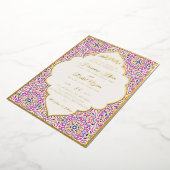Invitation En Aluminium Turkish Geometric Motif Pattern Islamic Wedding  (Rotation)