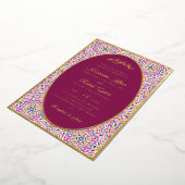 Invitation En Aluminium Turkish Geometric Motif Pattern Islamic Wedding (Rotation)