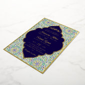 Invitation En Aluminium Turkish Geometric Motif Pattern Islamic Wedding  (Rotation)