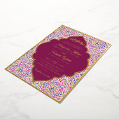 Invitation En Aluminium Turkish Geometric Motif Pattern Islamic Wedding  (Rotation)