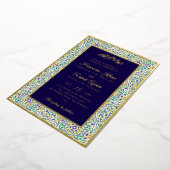 Invitation En Aluminium Turkish Geometric Motif Pattern Islamic Wedding (Rotation)