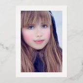 Invitation En Aluminium Turquoise et or Anniversaire des lèvres de baiser (Verso)