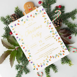 Invitation En Aluminium Twinkle Lights Family Photo X Mas Christmas Party