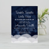 Invitation En Aluminium Twinkle Little Star Whimsical Baby shower (Debout devant)