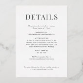 Invitation En Aluminium Type moderne Photo Mariage Gold (Verso)