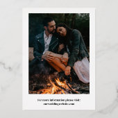 Invitation En Aluminium Typographie De Flèche D'Or Photo Enregistrer La Da (Verso)