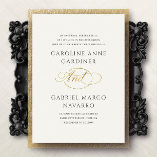 Invitation En Aluminium Typographie de script contemporain Mariage