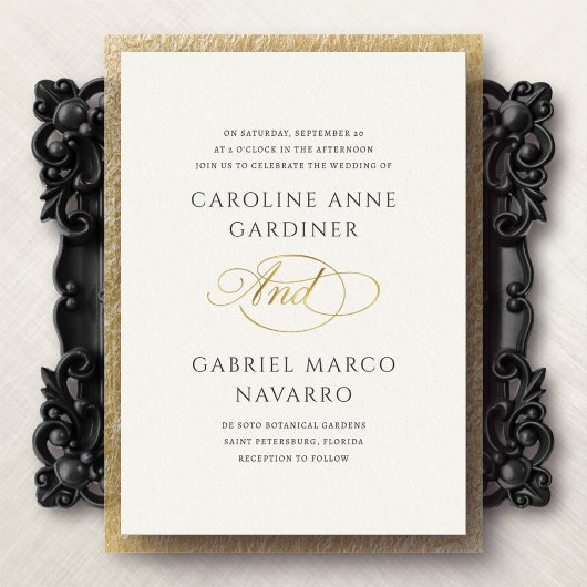 Invitation En Aluminium Typographie de script contemporain Mariage
