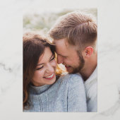 Invitation En Aluminium Typographie de script simple 2 Photo Enregistrer l (Verso)