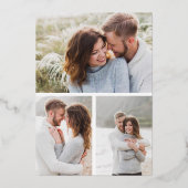 Invitation En Aluminium Typographie de script simple 4 Photo Enregistrer l (Verso)