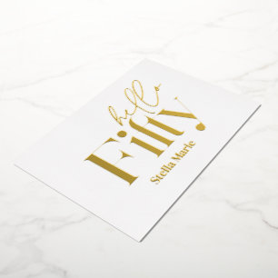 Invitation En Aluminium Typographie minimale moderne simple 50e anniversai