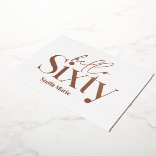 Invitation En Aluminium Typographie minimale moderne simple 60e anniversai