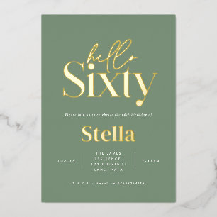Invitation En Aluminium Typographie minimale moderne simple 60e anniversai