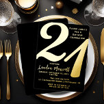 Invitation En Aluminium Typographie minimaliste 21 21ème anniversaire<br><div class="desc">Simple,  minimaliste et si élégant,  cette typographie "21" 21st Birthday Invitation saura satisfaire les plus exigeants des destinataires. Pour la fête de l'année,  il n'y a pas de meilleur moyen de dire "Fêtons !"</div>