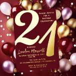 Invitation En Aluminium Typographie minimaliste 21 21ème anniversaire<br><div class="desc">Simple,  minimaliste et si élégant,  cette typographie "21" 21st Birthday Invitation saura satisfaire les plus exigeants des destinataires. Pour la fête de l'année,  il n'y a pas de meilleur moyen de dire "Fêtons !"</div>