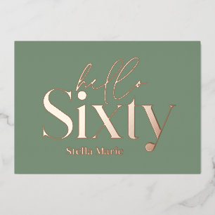 Invitation En Aluminium Typographie minimaliste moderne simple 60e anniver