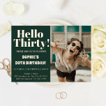 Invitation En Aluminium Typographie moderne 30e anniversaire fête de la ph<br><div class="desc">Typographie audacieuse Moderne 30ème anniversaire Photo Party Foil Invitation. Gold Bold Typographie Moderne 30ème anniversaire Foil Invitation Gold Bold Typographie Moderne 30ème anniversaire Gold Foil Invitation. Audacieuse Typographie Vert Moderne 30ème anniversaire Invitation de fête... "Tourner 30 n'a jamais été aussi chic ! Faites de votre anniversaire un anniversaire inoubliable avec...</div>