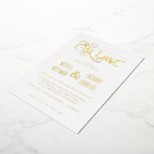 Invitation En Aluminium Typographie Moderne De La Calligraphie À Dernier M (Rotation)