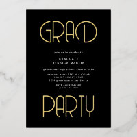 Typographie moderne Photo Graduation Party